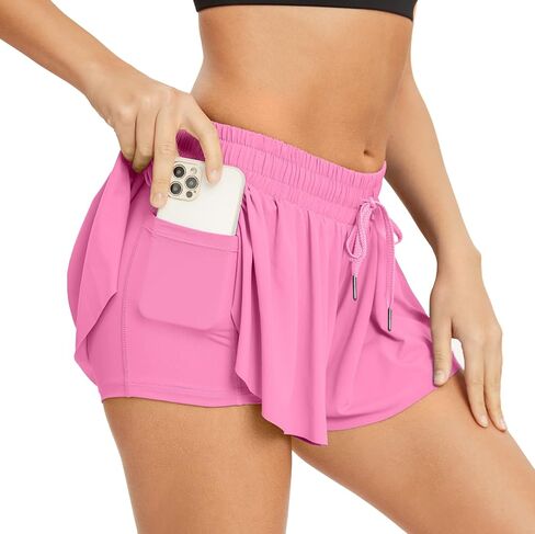 PandaGirl Flowy تنس التنانير للنساء رياضة اليوغا تجريب رياضي الجري جولف السراويل الصغيرة لطيف في سن المراهقة ملابس ملابس الصيف in Kuwait