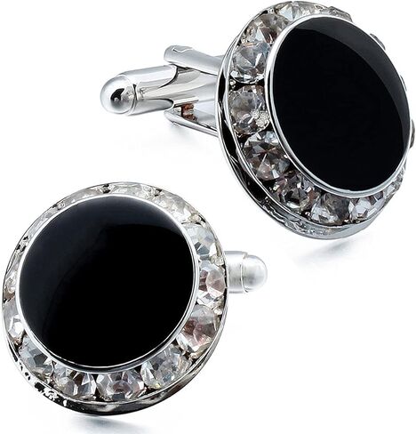HAWSON Crystal Cuff Links and Studs Set for Mens Tuxedo Shrit Wedding Accessories in Kuwait