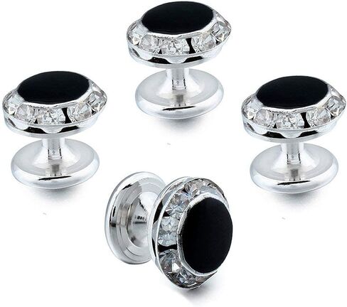 HAWSON Crystal Cuff Links and Studs Set for Mens Tuxedo Shrit Wedding Accessories in Kuwait