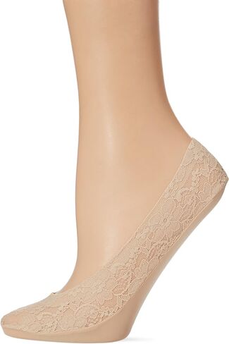 HUE Women's Lace Classic Perfect Edge Liner Sock in Saudi Arabia