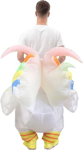 VURPOKSI Inflatable Ride on Rooster Costume Chicken Air Blow up Suit Costumes For Men Women Party Dress Halloween Christmas Cosplay Adult Size in Kuwait