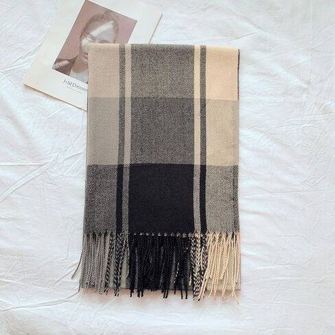 وشاح شتوي للسيدات من K-Elewon بملمس الكشمير شال الباشمينا يلتف بطانية دافئة ناعمة للنساء BX11 in Kuwait