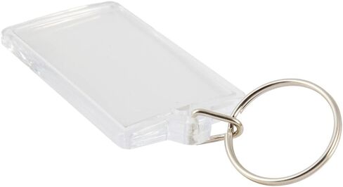 50pcs Size:2.51"x1.33" Custom Personalised Insert Photo Acrylic Blank Keyring Keychain Wholesale in Saudi Arabia
