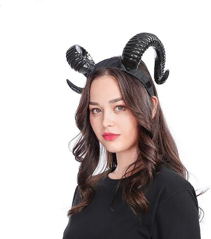 هالوين القوطية الأغنام القرن هوب عقال صور الدعائم الشعر التبعي اليدوية النساء الرجال فتاة صبي in Kuwait