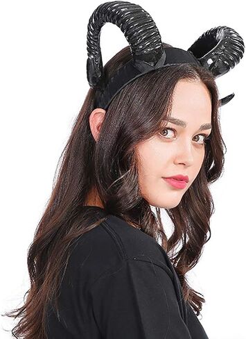 هالوين القوطية الأغنام القرن هوب عقال صور الدعائم الشعر التبعي اليدوية النساء الرجال فتاة صبي in Kuwait