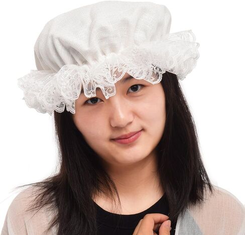 BLESSUME White Women's Mob Cap Colonial Mob Hat Costume Accessory in Saudi Arabia