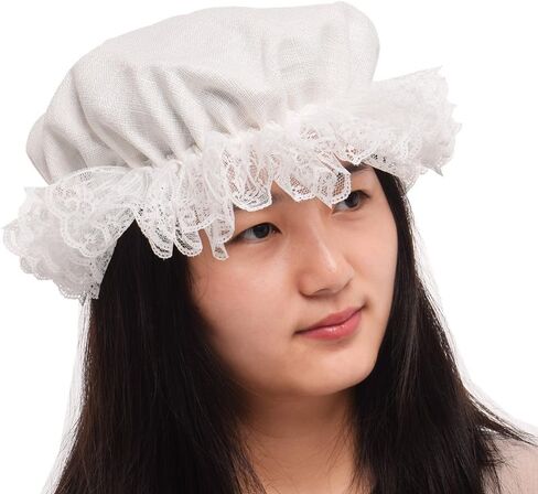 BLESSUME White Women's Mob Cap Colonial Mob Hat Costume Accessory in Saudi Arabia