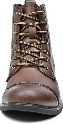 LUODENGLANG Chukka Boots Casual Fashion Oxford Dress Boots Leather Lace Up Desert Ankle Boots Classic For Men Lightweight Anti Slip in Kuwait