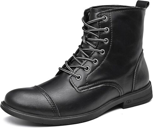 LUODENGLANG Chukka Boots Casual Fashion Oxford Dress Boots Leather Lace Up Desert Ankle Boots Classic For Men Lightweight Anti Slip in Kuwait
