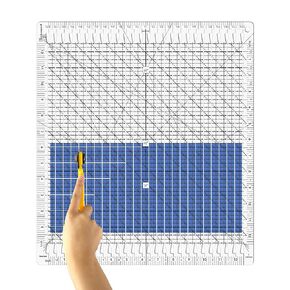 Quilting Ruler- 12.5 * 12.5" Slotted Rulers for Quilting and Sewing Quilt Strip Rulers for Fabric Precise Cutting in Kuwait