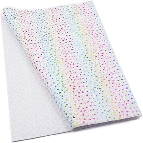 50 ورقة مناديل ورقية لامعة بألوان قوس قزح، 19.7 × 13.8 لامعة بألوان قوس قزح على ورق تغليف أبيض، ورق مناديل ورقية لأعياد الميلاد، وحفلات استقبال المولود الجديد، وحفلات وحيد القرن، وحفلات الزفاف، وعيد الميلاد in Kuwait