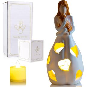 Memorial Gifts Moon Angel Figurines Tealight Candle Holder, Sympathy Gifts for Loss of Loved One, Bereavement Gifts Funeral, Remembrance, Memory Home Decorations in Kuwait