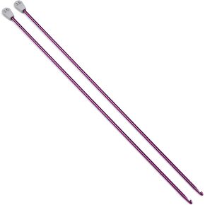 Aeelike 2pcs Extra Long Crochet Hooks 6.5mm (Size K), Lightweight Aluminum Tunisian Long Crochet Needles for Afghans, 13.78 inches Long Hooks with Stopper for Crocheting and Knitting Beginners