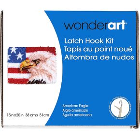 Wonderart American Eagle Latch Hook Kit, 15" X 20"