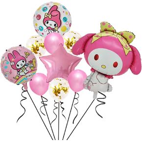 20Pcs Cute Anime Party Decoration Balloons,Aluminum Film Material Double Sided Balloons,Anime Theme Party Supplies,Kawaii Birthday Party Ballons (A-20)