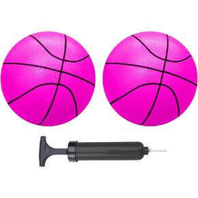 ABAJI Mini Basketballs 2 Pack 5" Set with Pump Needle Durable Material for Mini Hoop 3+ Years Kids Teenagers for Pool Indoors Outdoors in Saudi Arabia