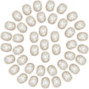 خياطة أحجار الراين الكريستالية، أزرار خرز مسطحة من أحجار الراين الفاخرة مع الماس اللامع، أحجار كريمة يدوية الصنع للملابس والحقائب والأحذية والفساتين وتزيين حفلات الزفاف (شفاف) in Kuwait