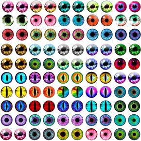 100 قطعة من عيون التنين الزجاجية كابوشون لصنع الدمى والمنحوتات والحرف اليدوية من زد زد باي (18 ملم) in Kuwait