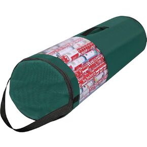 Primode Wrapping Paper Storage Bag | Wrapping Paper Organizer Under Bed for Storing Multiple Rolls of Gift Wrap, 42" Length Container Constructed of Durable 600D Oxford Material (Black)