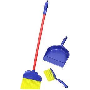Click N’ Play Kids Play Cleaning Set, Broomstick, Dustpan, and Brush, Pretend Play House Cleaning Toys for Toddlers & Kids (3 Pieces) - Kids Broom, Toddler Broom in Kuwait