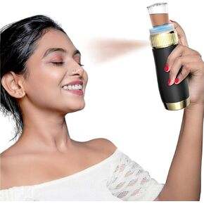 بيلكاس مجموعة ادوات المكياج الاساسية بدون اسلاك مع فرشاة هوائية احترافية لكريم الاساس مع ضاغط بخاخ محمول باليد للوجه في المنزل والمنتجعات الصحية in Kuwait