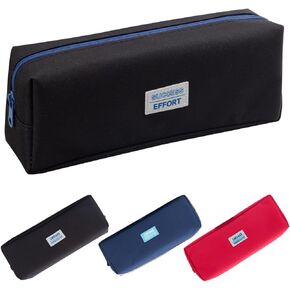M&G Pencil Case, Small Pencil Pouch Multi-Use Pencil Case Organizer, Portable Pencil Bags Nylon with Zipper for Makeup Brush Teen Boys Girls Office (Black)