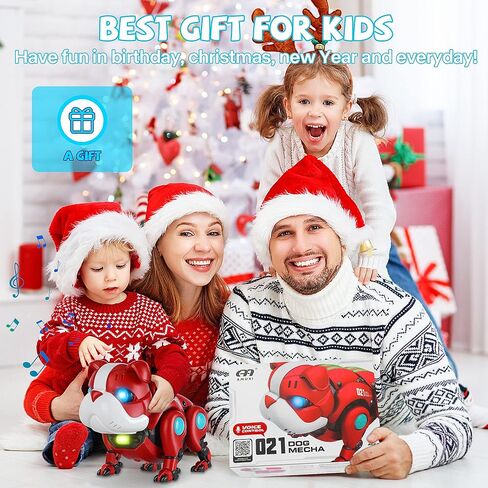 TNOIE Baby Toys Crawling Infant Toys Baby Musical Toys for Toddlers Walking Robot Dog Toy Educational Interactive Light-up Gifts Toys for 1 2 3 4 5 Year Old Boys Girls in Kuwait