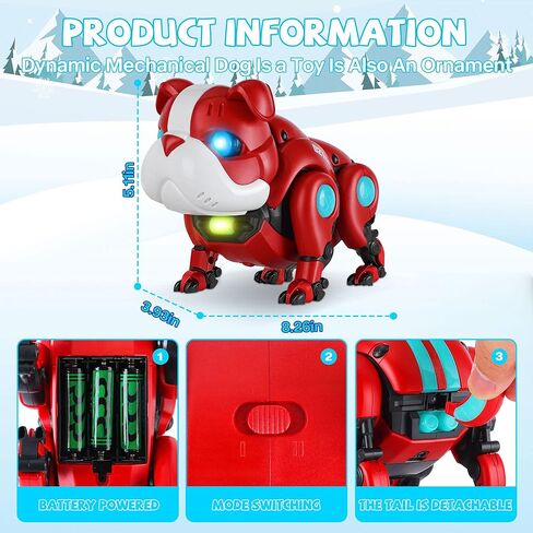 TNOIE Baby Toys Crawling Infant Toys Baby Musical Toys for Toddlers Walking Robot Dog Toy Educational Interactive Light-up Gifts Toys for 1 2 3 4 5 Year Old Boys Girls in Kuwait