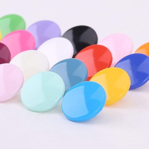 100 Sets KAM Snaps Buttons, BetterJonny Size 20 T5 Glossy Round Resin Plastic Buttons Fasteners Punch Poppers for Cloth Diaper/Bibs/Towels/Nappies in Saudi Arabia