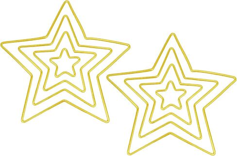 JUTTIRA, 8pcs Dream Catcher Metal Rings Gold Dreamcatcher Metal Hoops Star Shaped Macrame Ring for Crafts, Macrame Wall Hanging, Wedding Wreath Decor, 4 Sizes (2/4/6/8 inches) in Saudi Arabia