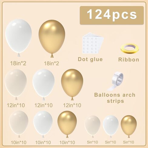 nisocy 124pcs البالونات الوردية مجموعة قوس جارلاند، 18in 12in 10in 5in مختلفة الحجم بالونات الوردي المعدني الوردي الساخن للحزب الوردي، الزفاف، استحمام الطفل، الأميرة زينة حفلة عيد ميلاد in Kuwait