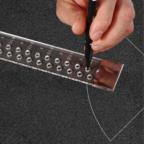 دليل مسطرة الزخرفة القماشية من KINGRIA لمحاذاة الفينيل ومسطرة الزخرفة الأكريليك أداة الخياطة اليدوية وإكسسوارات المسطرة للطباعة على الجلد والقماش in Kuwait