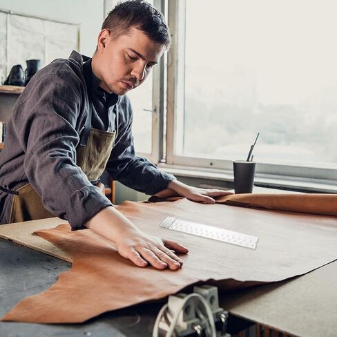 دليل مسطرة الزخرفة القماشية من KINGRIA لمحاذاة الفينيل ومسطرة الزخرفة الأكريليك أداة الخياطة اليدوية وإكسسوارات المسطرة للطباعة على الجلد والقماش in Kuwait