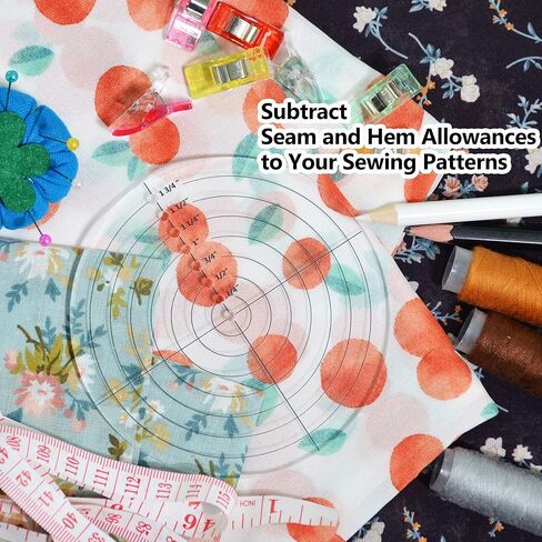 دوائر التماس، قالب قياس الخياطة المسطرة للأنماط المرسومة، تحديد خطوط الخياطة، بدلات الحاشية، مقاسات مختلفة، أدوات الخياطة اليدوية اليدوية، دليل القرص in Kuwait