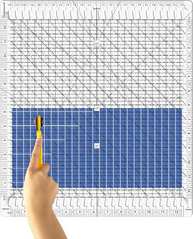 Quilting Ruler- 12.5 * 12.5" Slotted Rulers for Quilting and Sewing Quilt Strip Rulers for Fabric Precise Cutting in Kuwait
