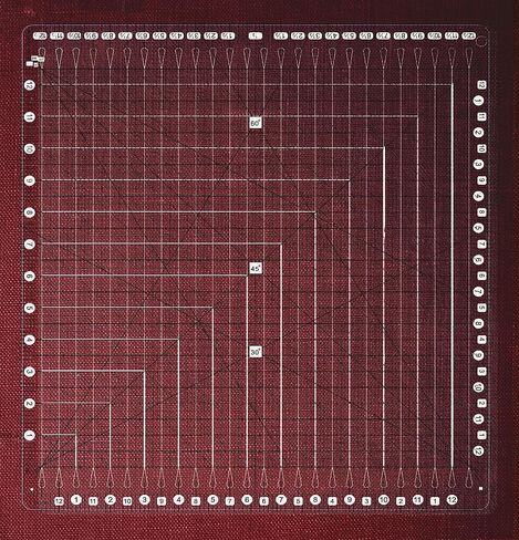 Quilting Ruler- 12.5 * 12.5" Slotted Rulers for Quilting and Sewing Quilt Strip Rulers for Fabric Precise Cutting in Kuwait