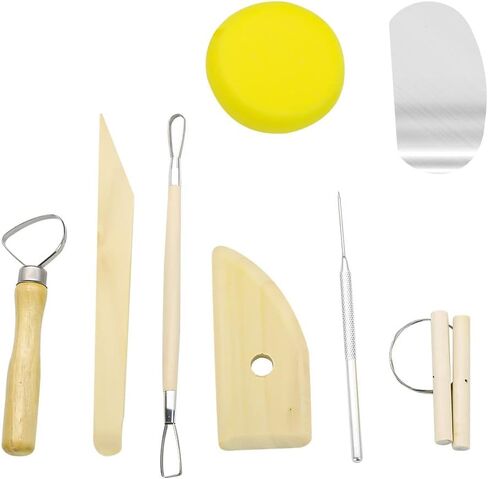 8 قطع أدوات الفخار الطين النمذجة أدوات أدوات الرسم القياسية نحت الطين أدوات ديي in Kuwait