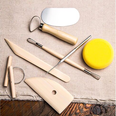 8 قطع أدوات الفخار الطين النمذجة أدوات أدوات الرسم القياسية نحت الطين أدوات ديي in Kuwait