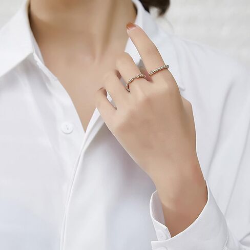 Gold Silver Fidget Ring Anxiety Rings for Women, Anxiety Relief Rings Size 5-10 Beads Fidget Spinner Anxiety Ring for Men in Kuwait