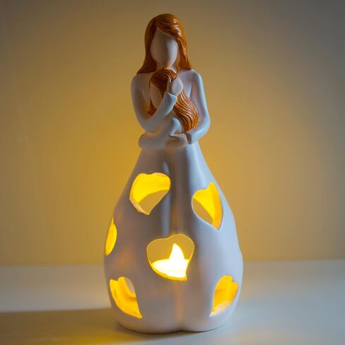 Memorial Gifts Moon Angel Figurines Tealight Candle Holder, Sympathy Gifts for Loss of Loved One, Bereavement Gifts Funeral, Remembrance, Memory Home Decorations in Kuwait