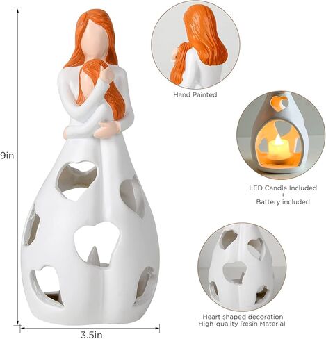 Memorial Gifts Moon Angel Figurines Tealight Candle Holder, Sympathy Gifts for Loss of Loved One, Bereavement Gifts Funeral, Remembrance, Memory Home Decorations in Kuwait