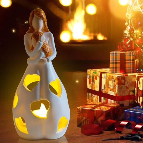 Memorial Gifts Moon Angel Figurines Tealight Candle Holder, Sympathy Gifts for Loss of Loved One, Bereavement Gifts Funeral, Remembrance, Memory Home Decorations in Kuwait