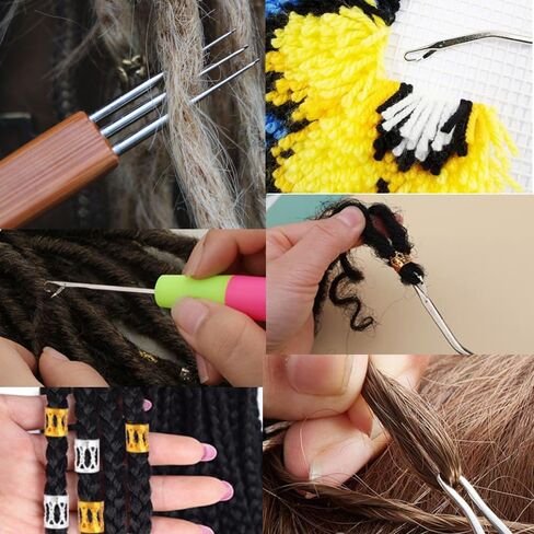 إبرة كروشيه دريدلوك، خطافات كروشيه للشعر، أداة تشابك بخطاف المزلاج in Kuwait