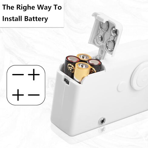 ماكينة خياطة محمولة من VAKS، ماكينة خياطة كهربائية صغيرة محمولة للخياطة السريعة والملابس والأقمشة والحرف اليدوية اليدوية، سهلة الاستخدام (أبيض) in Kuwait