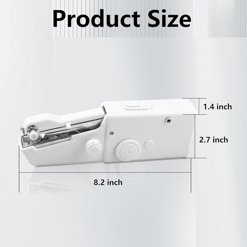 ماكينة خياطة محمولة من VAKS، ماكينة خياطة كهربائية صغيرة محمولة للخياطة السريعة والملابس والأقمشة والحرف اليدوية اليدوية، سهلة الاستخدام (أبيض) in Kuwait