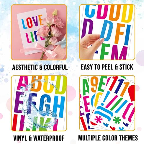 318PCS Vinyl Letter Stickers for Mailbox, 2 Inch Alphabet Numbers for House, Door, Scrapbook, Sign, Name, Classroom Decor Waterproof self Adhesive (Black) in Kuwait