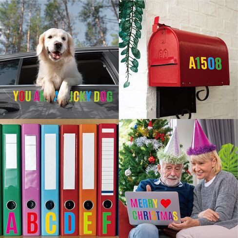 318PCS Vinyl Letter Stickers for Mailbox, 2 Inch Alphabet Numbers for House, Door, Scrapbook, Sign, Name, Classroom Decor Waterproof self Adhesive (Black) in Kuwait