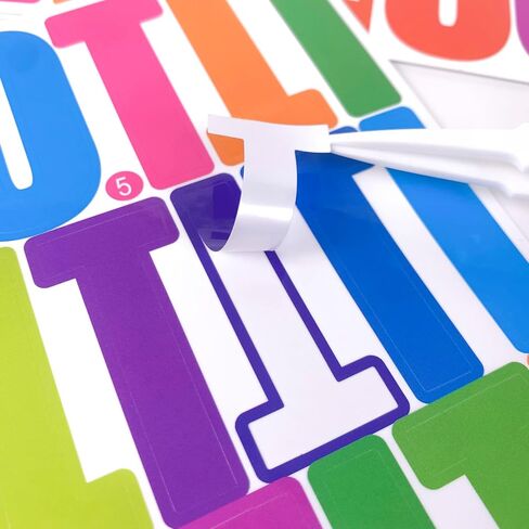 318PCS Vinyl Letter Stickers for Mailbox, 2 Inch Alphabet Numbers for House, Door, Scrapbook, Sign, Name, Classroom Decor Waterproof self Adhesive (Black) in Kuwait