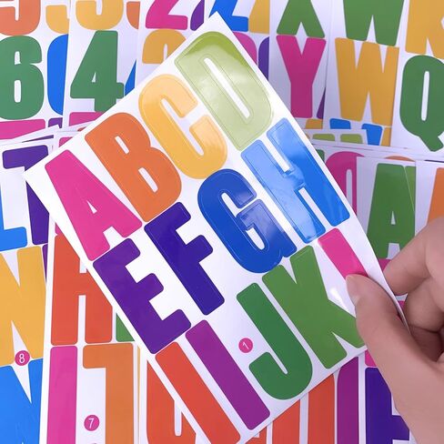 318PCS Vinyl Letter Stickers for Mailbox, 2 Inch Alphabet Numbers for House, Door, Scrapbook, Sign, Name, Classroom Decor Waterproof self Adhesive (Black) in Kuwait