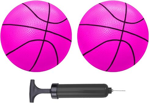 ABAJI Mini Basketballs 2 Pack 5" Set with Pump Needle Durable Material for Mini Hoop 3+ Years Kids Teenagers for Pool Indoors Outdoors in Saudi Arabia